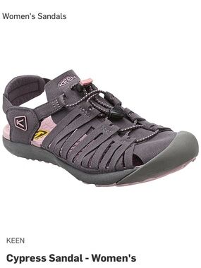 Keen Women's Cypress Sandal — Gray with Pink Accents